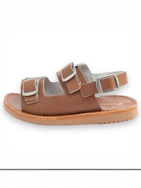 New Freshly Picked Leather Cognac Delray Summer Sandal. Size 3. New in Box